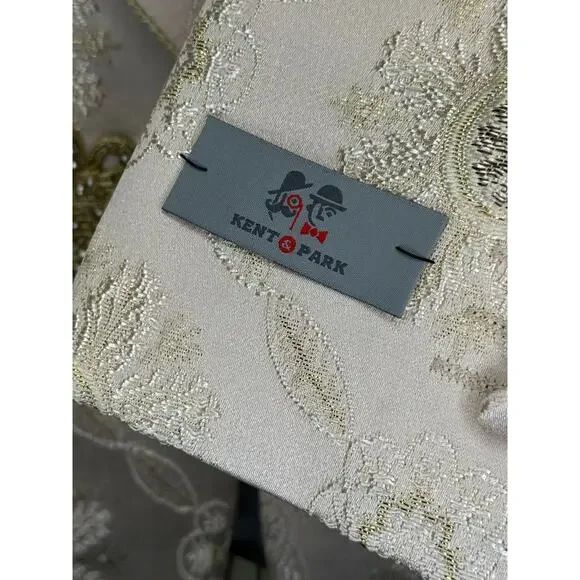 Kent & Park Cream Gold Embellished Tuxedo Jacket 40R J103 Italy Formal - Picture 4 of 13